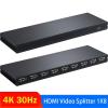 D3LX0Z1 4Kx2K 30Hz 1x8 HDMI Splitter 1 in 8 Out HDMI Video Distributor Converter Multi Screen Display PS*4 X*Box Splitter PC TV Monitor(US Plug) view 4