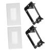 KONTONTY 1set Wall Plate Brush Pass-through Design for Efficient Cable Management Includes Brush and Frame for Home Theaters and Offices view 1