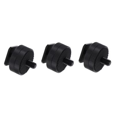 Gadpiparty 3pcs Cold Shoe Mount Screw Adapter for Flash Stand Hot Shoe Adapter Bracket Camera Mount