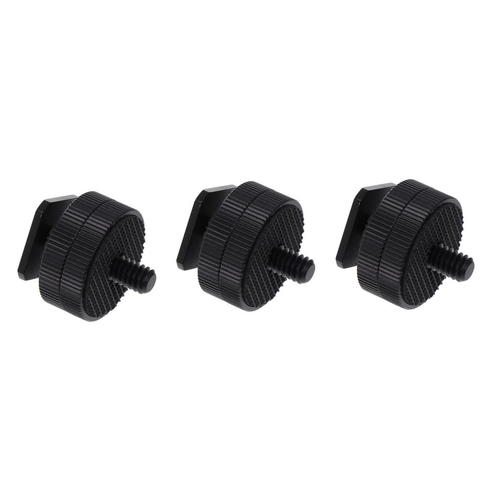 Gadpiparty 3pcs Cold Shoe Mount Screw Adapter for Flash Stand Hot Shoe Adapter Bracket Camera Mount