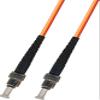 Ultra Spec Cables 0.3M (1ft) Multimode Simplex Fiber Optic Patch Cable Cord (50/125) - ST to ST view 1