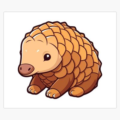 Cute and Happy Pangolin Hydro Kawaii Style, for Your Laptop, Helmet, Water Bottle, car, Guitar, Skateboard, etc. Sticker Decal Car Window Water Bottle 5"