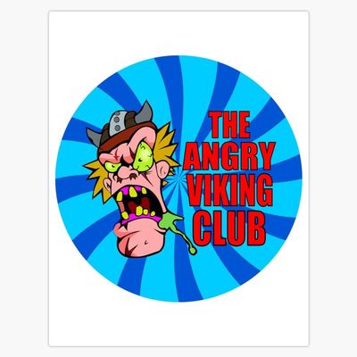 The Angry Viking Club Sticker Decal Car Window Water Bottle 5"