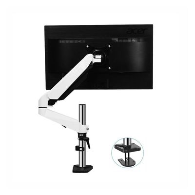 tanyunji001 Monitor Stand Single Monitor Arm, Monitor Desk Mount Stand for 15"-32" Screens Holds 4.4-17.6 lbs, Fully Adjustable Gas Spring Monitor Mount with Grommet Base 27 inch Monitor Stand(300mm)