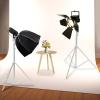 2 Pack Photography Light Stand, Stainless Steel Heavy Duty Tripod Stand with 1/4" to 3/8" Universal Adapter, 3.77-9.19ft Height Adjustable for Photography Studio Monolight Softbox Reflector Silver view 3