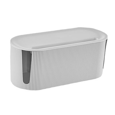 KONTONTY Cord Organizer Cord Management Box Large Cord Organizer Box Lid Socket Storage Box for Plastic Cable Case