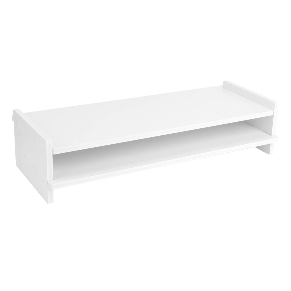 BELLIFFY Elevated Rack Computer Shelf Desk Dorm Stand Screen Shelf Double Monitor Mount Heightening Bracket Storage Rack
