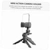 VILLFUL 2pcs Mini Action Camera Tripod Desktop Holder for Selfie and Vlogging Portable Handheld Stand for Live Streaming and Video Calls view 3