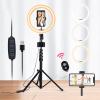 Bracket Fill Light Mobile Phone Selfie Beauty Light Floor Photography Circular Light Anchor LED Fill Light view 2