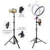 Bracket Fill Light Mobile Phone Selfie Beauty Light Floor Photography Circular Light Anchor LED Fill Light view 3