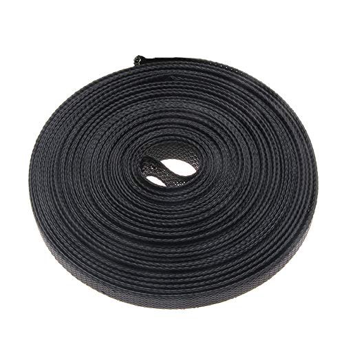 10M 10mm Black Insulation Tight Nylon PET High Density Braided Cable Sleeve Wire Gland Cables Protection