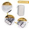 jojofuny Travel Cable Organizer Organizer Case Headphone Box Protective Cover Charger Case Gray view 4