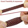 10m 30 Meters Red & Black - 4mm PET Expandable Sleeving High Density Sheathing Plaited Cable Sleeves - (Length: 10M) view 2