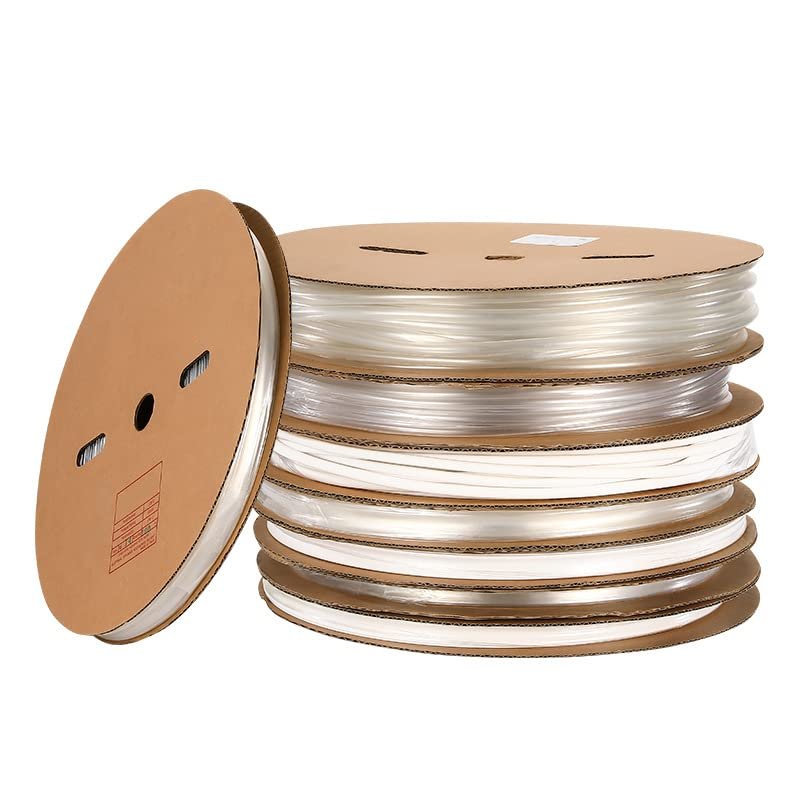 10m Clear Heat Shrinkable Tubing Sleeving Wrap Wire kits 2:1 Cable Insulated Polyolefin Transparent Heat Shrink Tube 1-50mm - (Inside Diameter: 1mm, Length: 10M)
