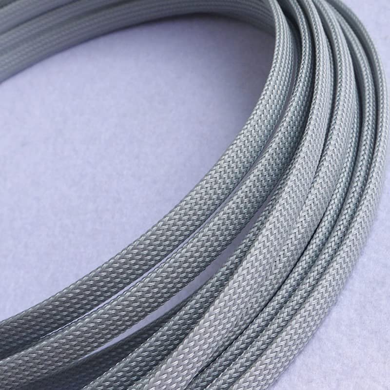 1-10m Silver-grey Cable Sleeves 3-25mm Snakeskin Mesh Wire Pet Expandable Insulation Sheathing Braided Pipe Protect Nylon Tight - Cable Sleeves - - (Color: 3Meters, Inside Diameter: 14mm)