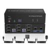 D3LX0Z1 HDMI + 2 Displayport USB 3.0 KVM Switch Triple Monitor for 2 Computers 3 Monitors,4K@60Hz KVM Switch with Audio Microphone(with US Plug) view 1