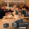 Muitune Camcorder Video Camera QHD 2.7K 56MP 16X Digital Zoom Vlogging Camera with LED Fill Light for YouTube, 2.8 Inch 270 Degree Rotation LCD Screen Camcorder with 32GB SD Card and Two Batteries view 4