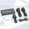 D3LX0Z1 USB 3.0 4K@60Hz HDMI-Compatible KVM 2x1 Switch with Remote for 2 Computers Share 1 Monitor/Keybord/Mouse/Printer(4 USB Devices) view 2