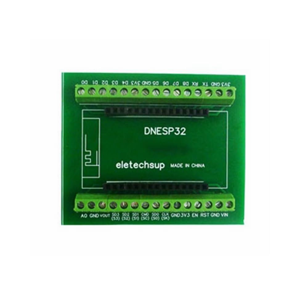 30PIN 38PIN ESP32 Din Rail Mounting Expansion Board for ESP-WROOM-32 WiFi BT Module Development Board Wireless Smart Home IOT (38PIN only Board)