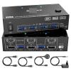 D3LX0Z1 8K KVM Switch 2 PC 2 Monitors, Display Port + HDMI Dual Monitor KVM Switch for 2 PC Share 2 Monitors and 4 USB 3.0 Devices(HH with UK Plug) view 2