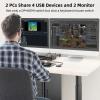 D3LX0Z1 8K KVM Switch 2 PC 2 Monitors, Display Port + HDMI Dual Monitor KVM Switch for 2 PC Share 2 Monitors and 4 USB 3.0 Devices(HH with UK Plug) view 4
