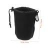 CAXUSD 3pcs Neoprene Camera Lens Case Drawstring Lens Pouches for Dslr and Mirrorless Lenses Protects from Moisture and Scratches Easy to Carry with Carabiner Clip view 2