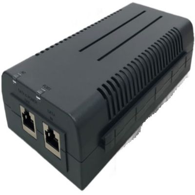 ACTi PPOE-0201 High PoE Injector Single-Port for use with Z953, Z954, Q83, Q84 Dome Cameras; IEEE 802.3bt Type 4, Gbps; 90W 4-Pairs POE Indoor Midspans; Universal Connectors; AC 100~240V