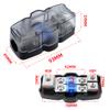 2 Way Mini-ANL Fused Distribution Block, 1 X 0/2/4 Gauge in / 2 X 4/8 Gauge Out Fused Distribution Block with 60A, 80A, 100A Fuses and Mounting Parts for Auto UTV Boat Stereo view 4