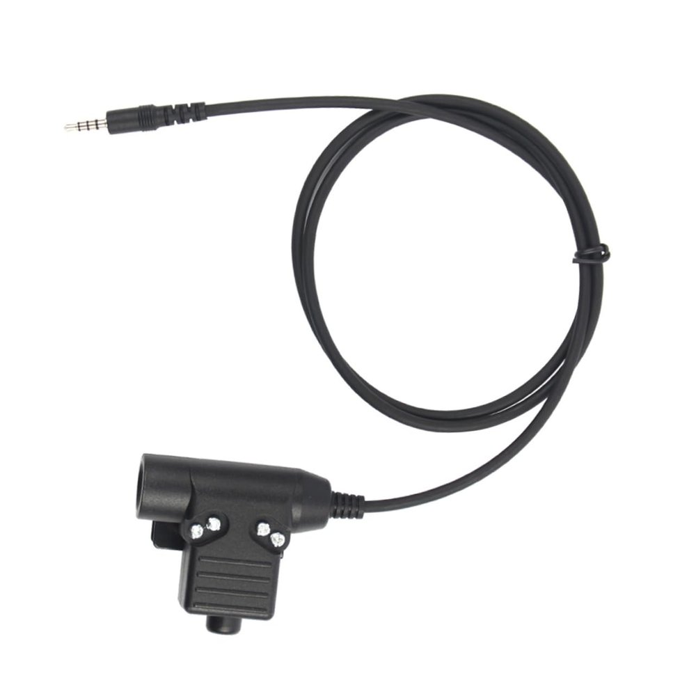 HOMSFOU Ptt Adapter Cable for Radio Durable Talk System with Sound and Sturdy Clip for Tactical Communication