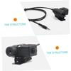 HOMSFOU Ptt Adapter Cable for Radio Durable Talk System with Sound and Sturdy Clip for Tactical Communication view 4
