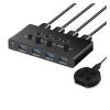 L6AS0F7 KVM Switch USB 3.0 Switch Shared Controller Hub Adapter 4 Inputs 4 Outputs USB 3.0 Switcher for PC Laptop Printer Keyboard Mouse(USB3.0) view 1