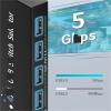 L6AS0F7 KVM Switch USB 3.0 Switch Shared Controller Hub Adapter 4 Inputs 4 Outputs USB 3.0 Switcher for PC Laptop Printer Keyboard Mouse(USB3.0) view 4