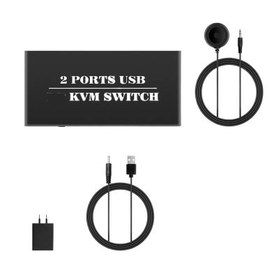 Y0S3QZ1 KVM Switch 2X1 Display Switcher Cable Displayport Extended Display 2 PC Or Laptop Share Keyboard Mouse Printer Monitors(ADD EU Plug)