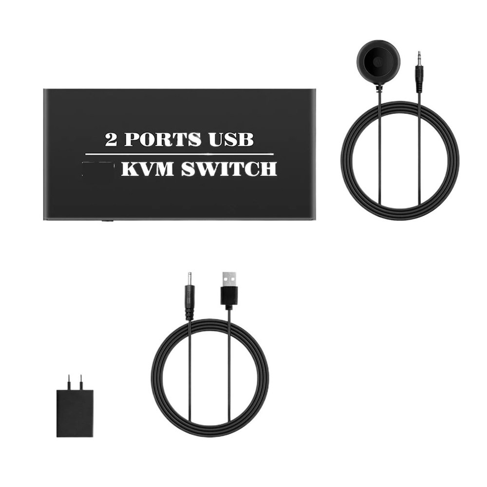 Y0S3QZ1 KVM Switch 2X1 Display Switcher Cable Displayport Extended Display 2 PC Or Laptop Share Keyboard Mouse Printer Monitors(ADD EU Plug)