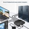 L6AS0F7 KVM Switch USB 3.0 Switch Shared Controller Hub Adapter 4 Inputs 4 Outputs USB 3.0 Switcher for PC Laptop Printer Keyboard Mouse(USB2.0) view 4