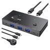 10Gbps USB Switch 2 Computers Share 4 USB 3.2 Ge*n 2 Ports,USB Switcher Selector for PC Laptop Keyboard Mouse Webcam Portable SSD view 1