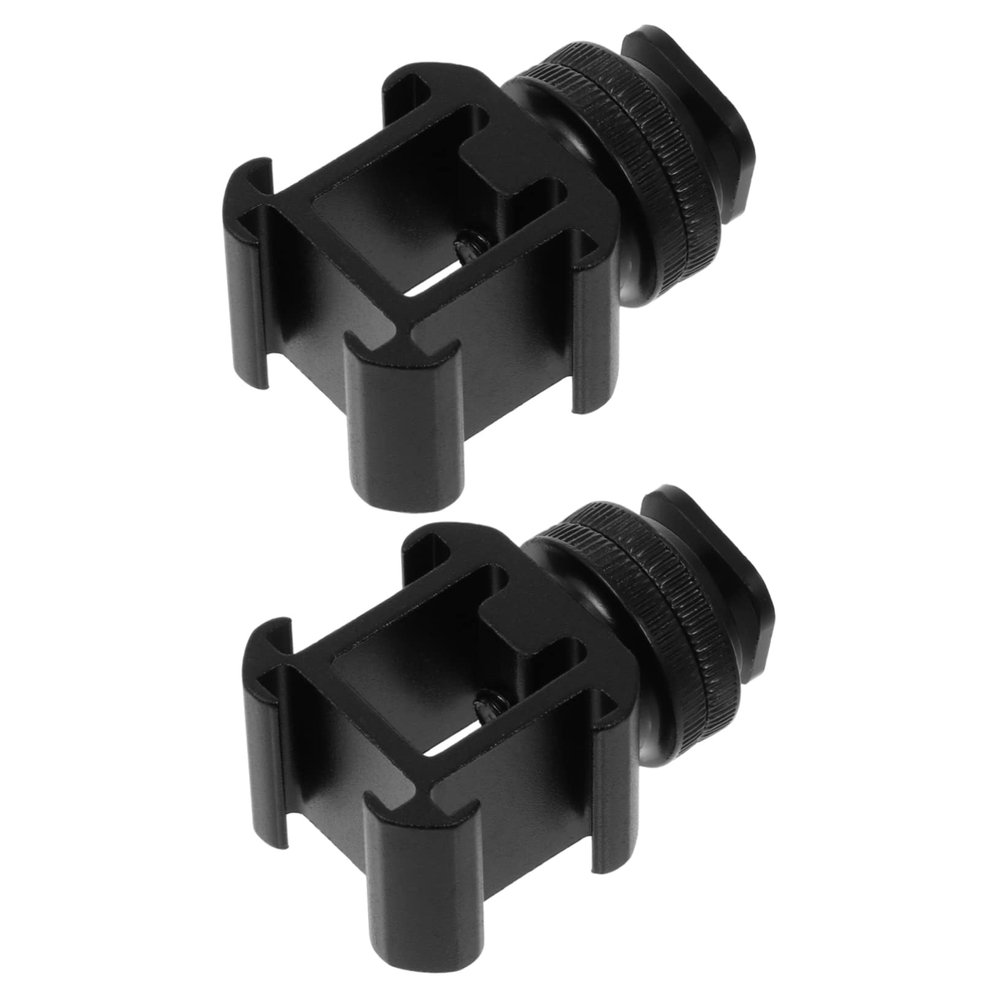 CAXUSD 2sets Hot Shoe Base Kit for Cameras Multi-Function Adapter for Lights and Microphones Easy to Install Compatible with DSLR and Mirrorless Cameras