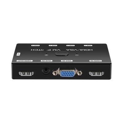 L6AS0F7 KVM Switch Hybrid VGA HDMI Two in One Out Computer Monitoring Video Recorder HDMI Shared Display Screen Keyboard Mouse