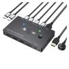 Y0S3QZ1 KVM Switch USB Type-C KVM Switch 4K@60Hz USB C Switch for 2 Computers Share 1 Monitor and 4 USB Devices PD 100 W Power view 1