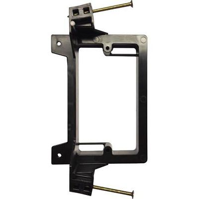 LVN1 Nail on Low Voltage Mounting Brackets for New Construction, Plastic, 1-Gang, Black