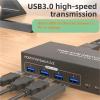4K 60Hz HDMI KVM Switch Dual Monitor 2 Computers, HDMI USB 3.0 KVM Switcher Extended Display for 2 PC Share Mouse Keyboard(HDMI in DP Out) view 3