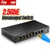 8 Port 2.5Gigabit Ethernet Switch Unmanaged with 10G SFP, Compatible with 10/100/1000Mbps, Metal Fanless Network Switch view 2