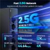 8 Port 2.5Gigabit Ethernet Switch Unmanaged with 10G SFP, Compatible with 10/100/1000Mbps, Metal Fanless Network Switch view 4