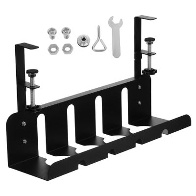 jojofuny Desk Tray Cord Organizer for Home Clamp Installation No Drill Space-Saving Design Suitable for Workspaces