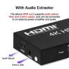 Y0S3QZ1 3D Video HDMI2.0 Version 2 in 4 Out Matrix 4K60hz Resolution HDMI Matrix 2X4 HDMI Switcher Splitter(UK Plug) view 2