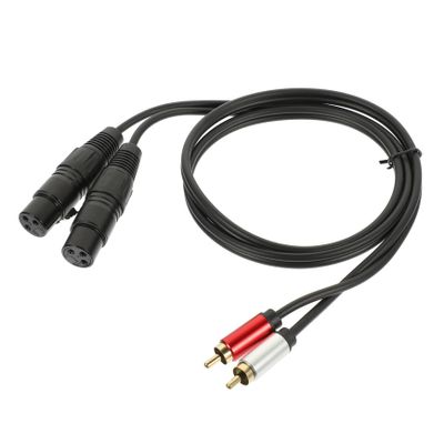 LALADEFIEE Practical Audio Converter Cable Male to Dual XLR Male High-Fidelity Audio Transfer
