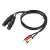 LALADEFIEE Practical Audio Converter Cable Male to Dual XLR Male High-Fidelity Audio Transfer view 1