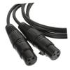 LALADEFIEE Practical Audio Converter Cable Male to Dual XLR Male High-Fidelity Audio Transfer view 2