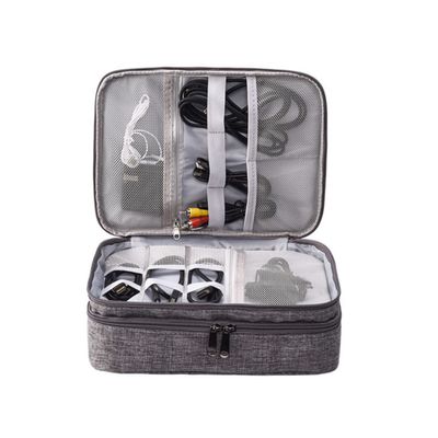 BRIGHTFUFU Cable Carrying Case for Electronics 3-layer Storage Bag u Disk Power Bank Organizer Pouch