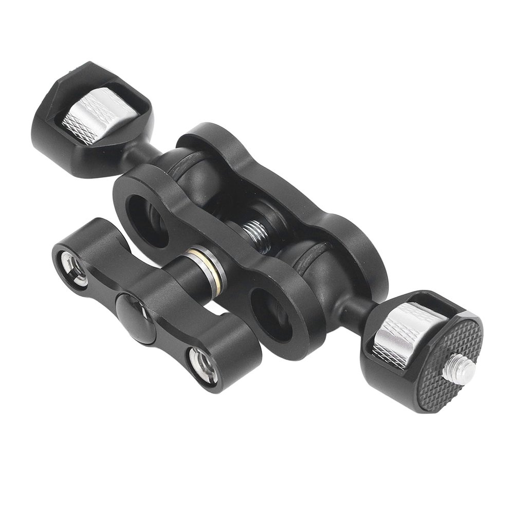 360 Degree Rotatable Double Ball Head Camera Arm, Multi Function Aluminum Alloy Accessory